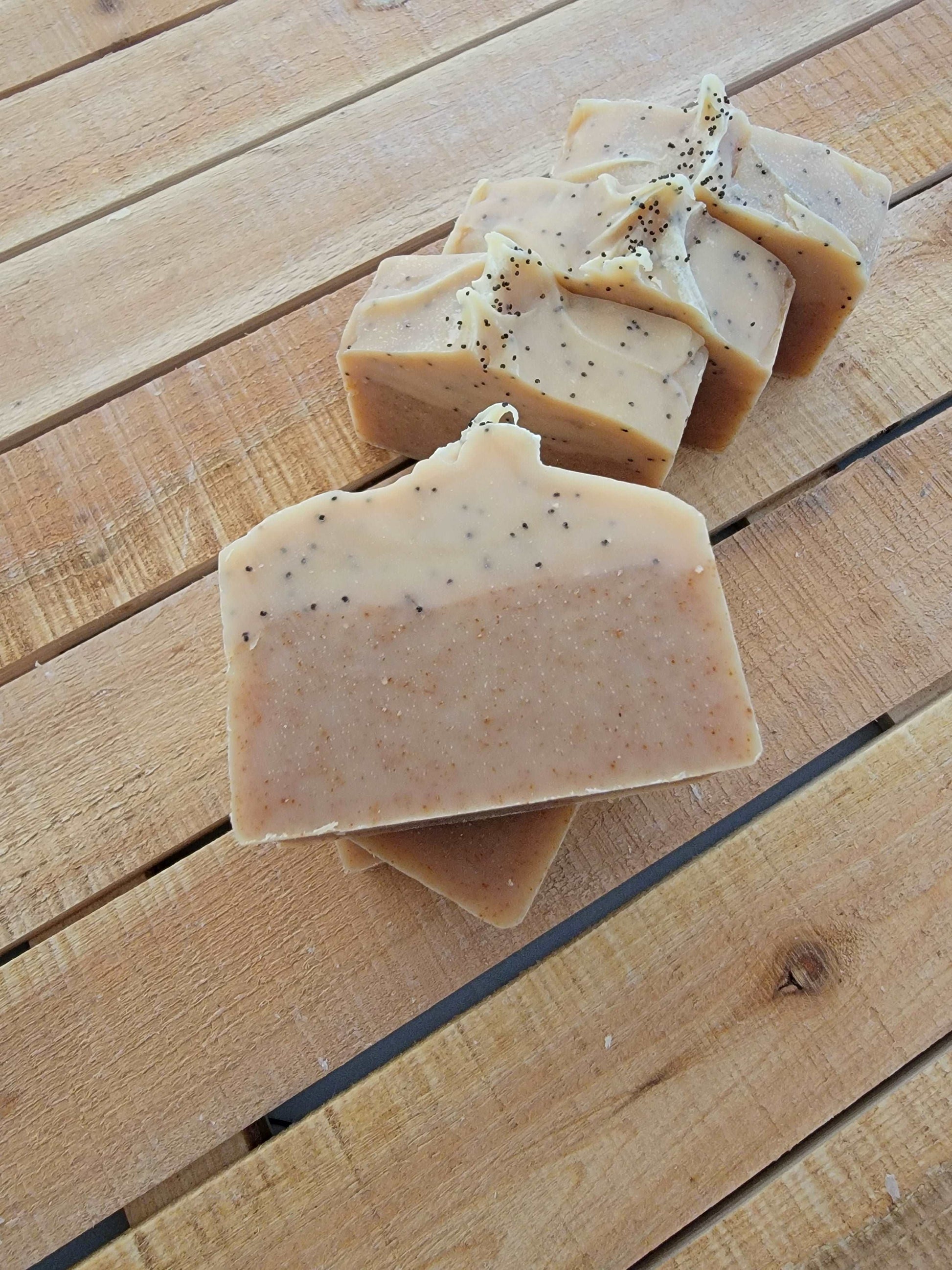 Lemon and Poppy Seed Soap | Handmade and Natural | Sunflower Soaps