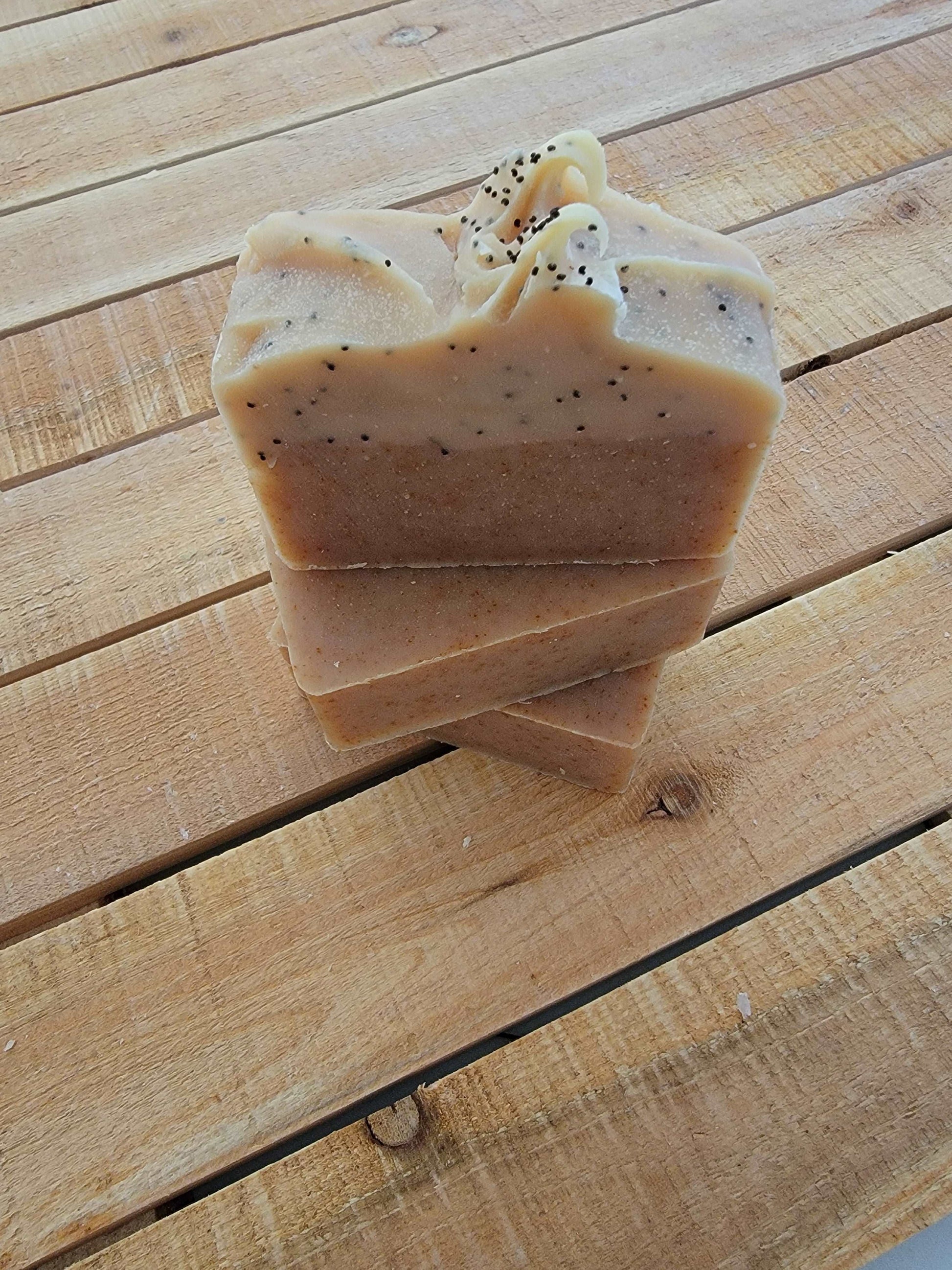 Lemon and Poppy Seed Soap | Handmade and Natural | Sunflower Soaps