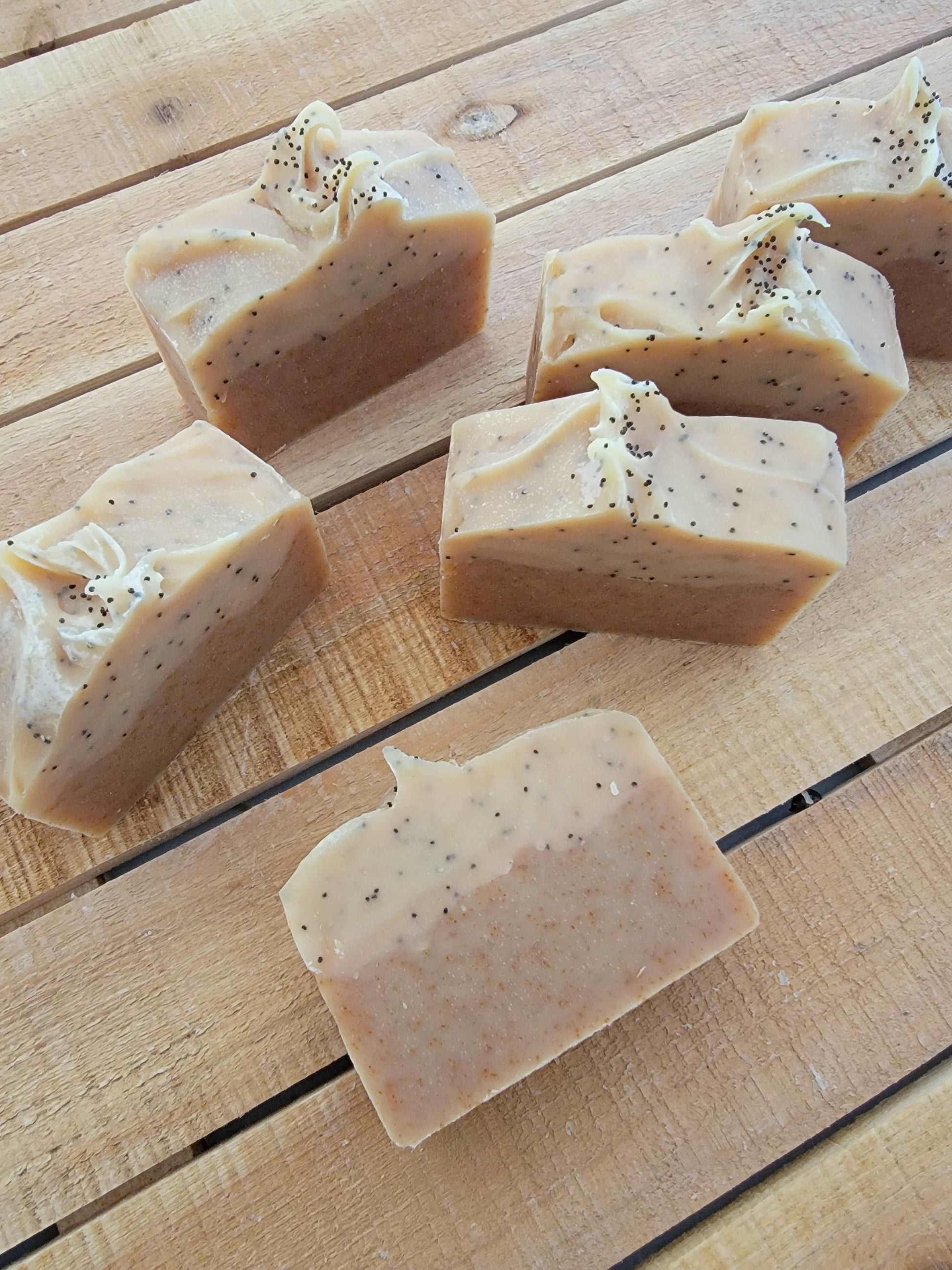 Lemon and Poppy Seed Soap | Handmade and Natural | Sunflower Soaps