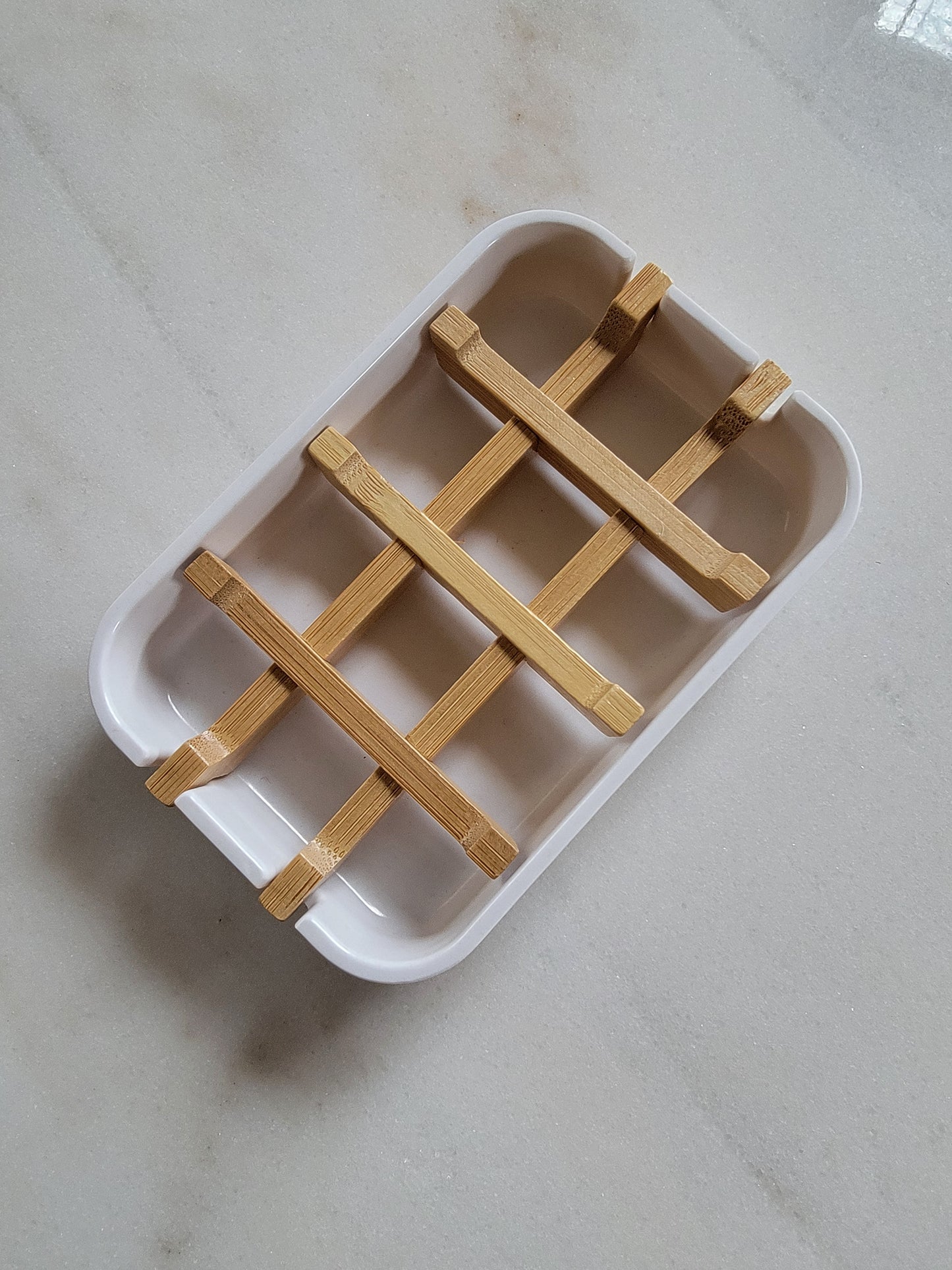 Biodegradable Soap Dish - White - Sunflower Soaps