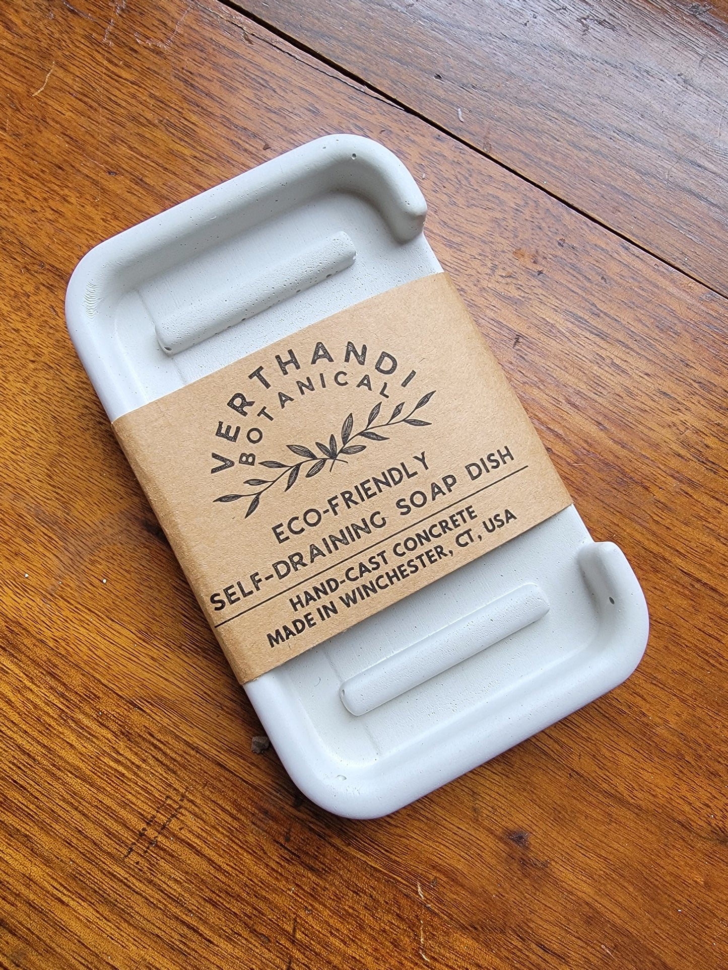 Hygge Soap Dish- Hand Cast Concrete - Nordic White