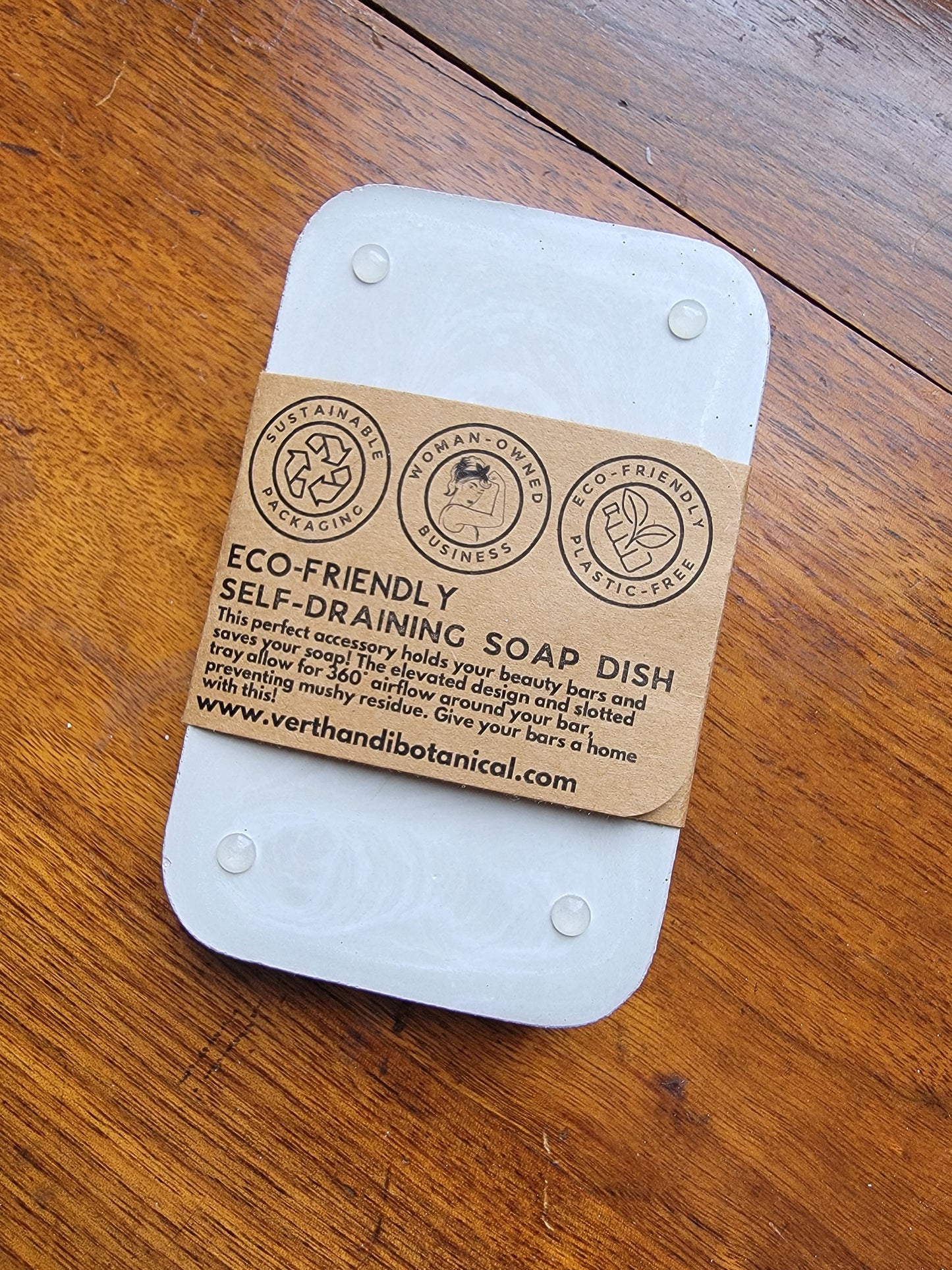 Hygge Soap Dish- Hand Cast Concrete - Nordic White
