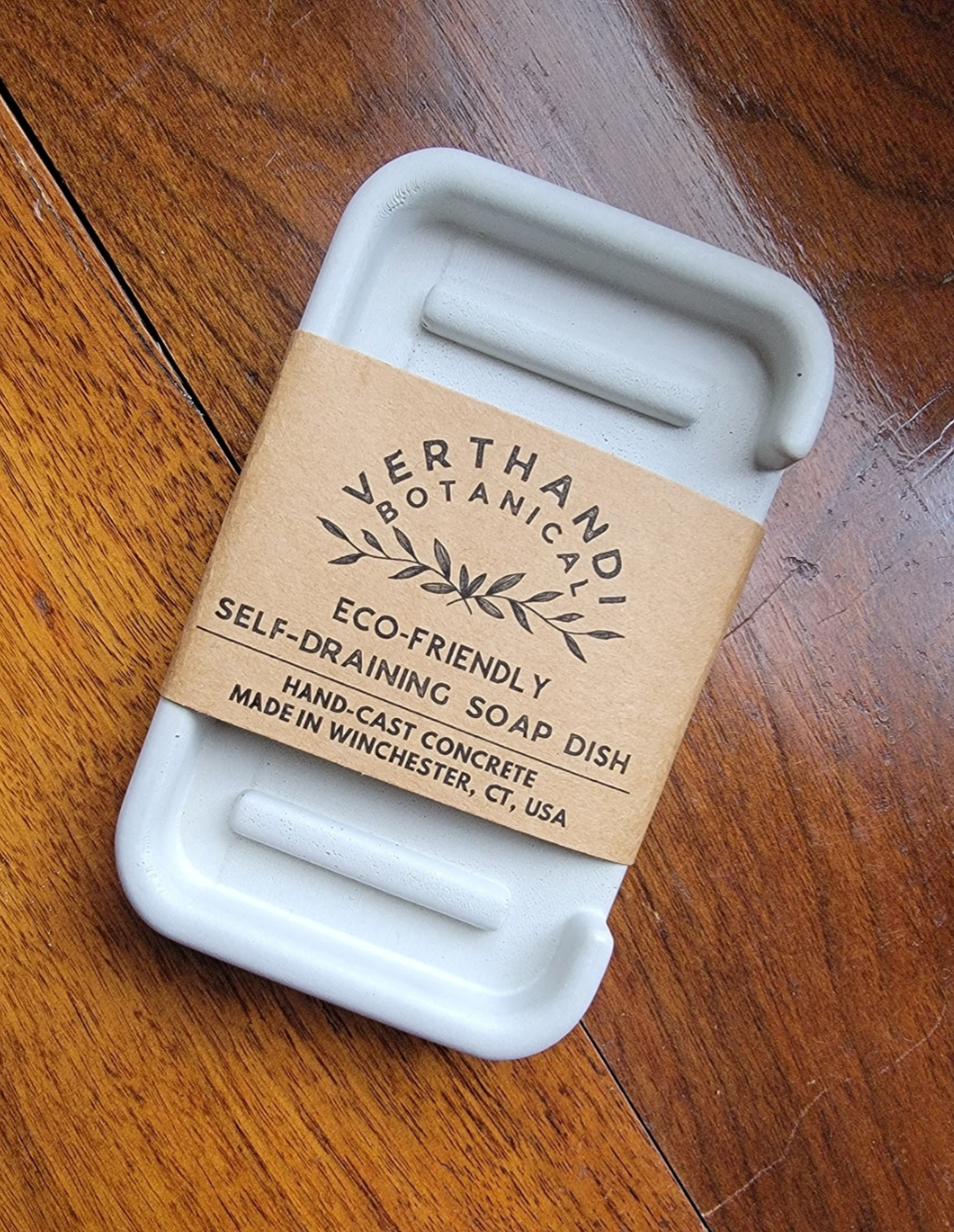 Hygge Soap Dish - Hand Cast Concrete - Boho Gray