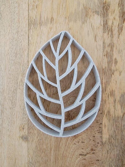Monstera Leaf Soap Tray - Light Gray