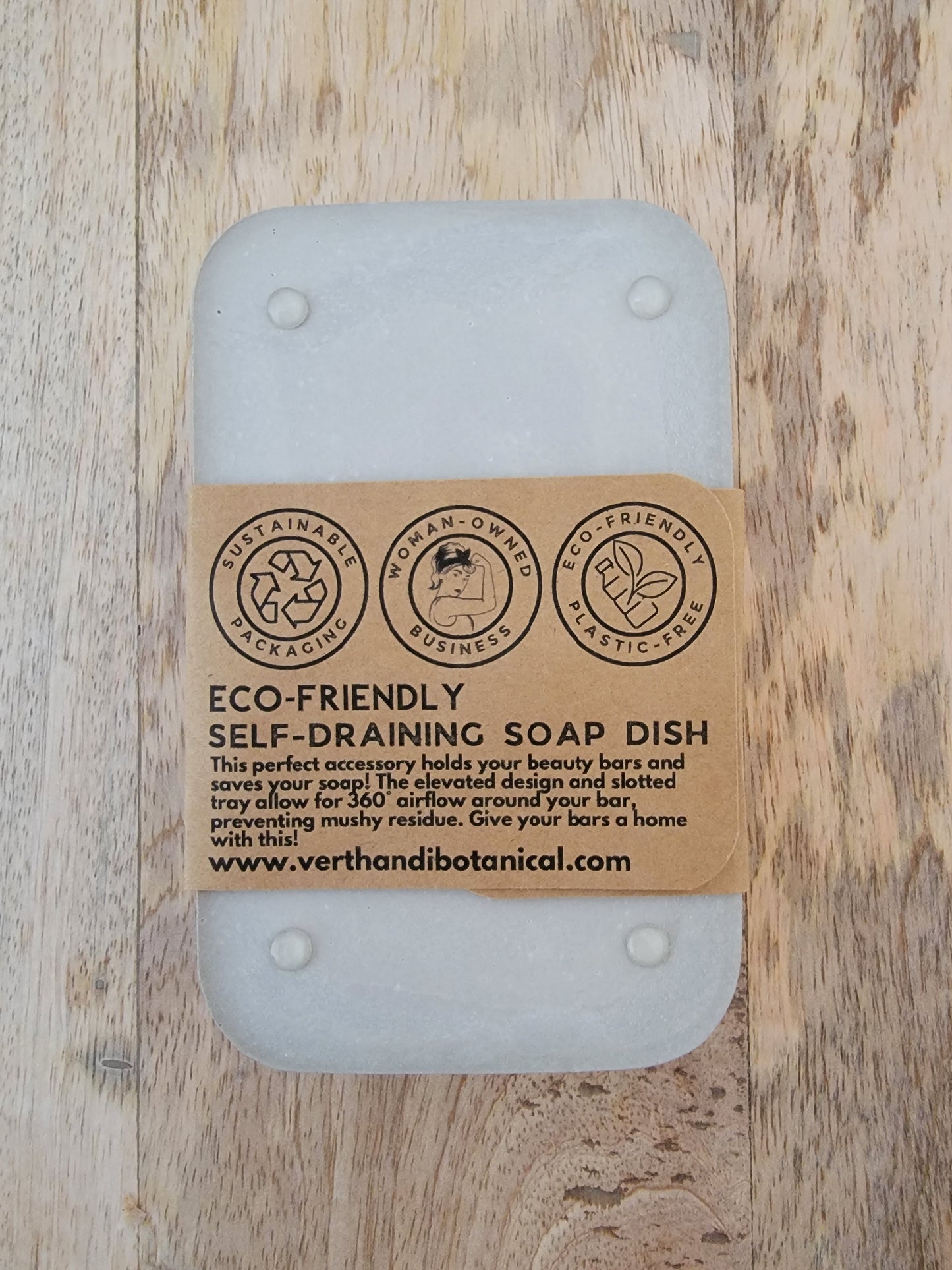 Hygge Soap Dish - Hand Cast Concrete - Boho Gray
