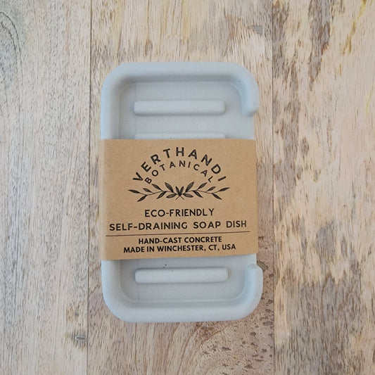 Hygge Soap Dish - Hand Cast Concrete - Boho Gray