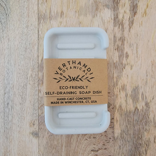 Hygge Soap Dish- Hand Cast Concrete - Nordic White