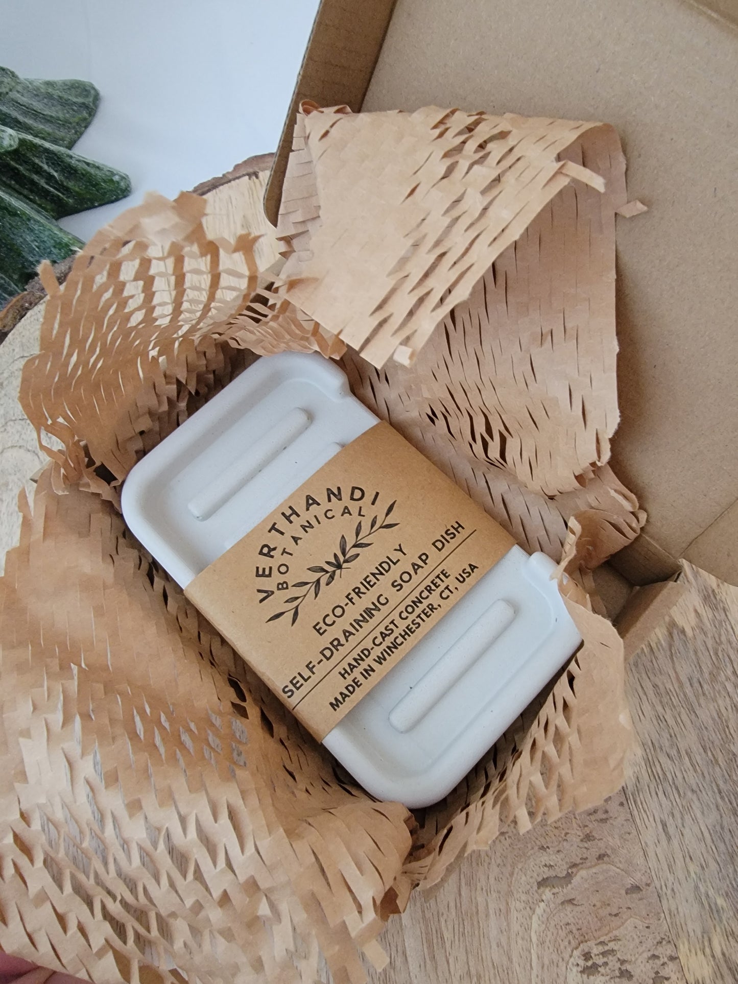 Hygge Soap Dish- Hand Cast Concrete - Nordic White
