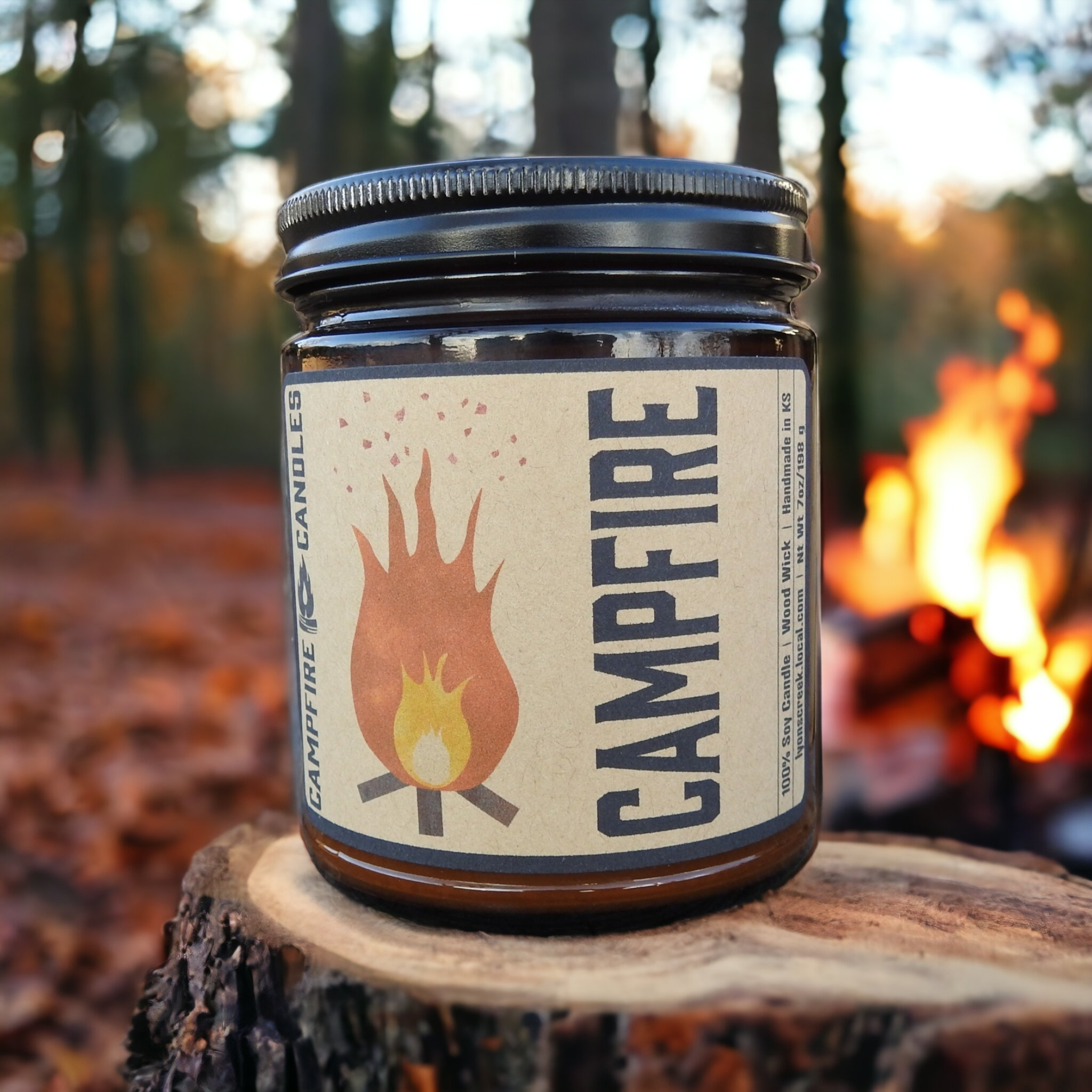 Under the Stars - Soy Wax Candle - Wood Wick - Campfire Candles