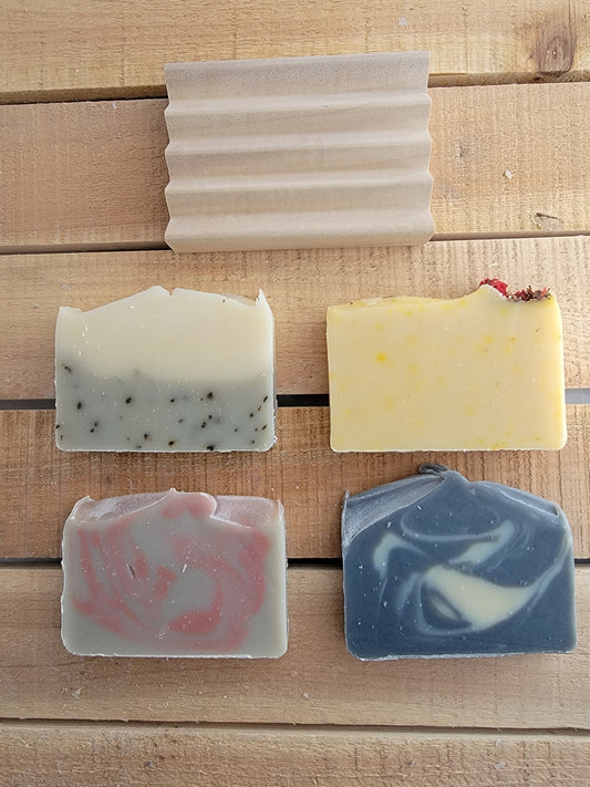 Petites with Dish - Herbal/Floral - Sunflower Soaps