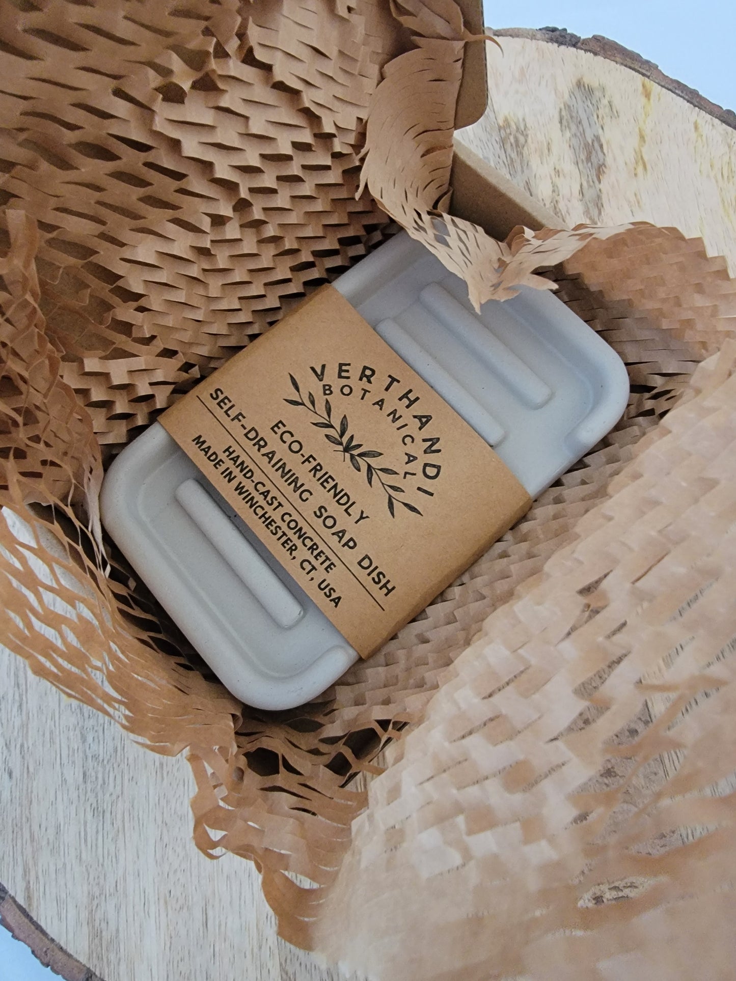 Hygge Soap Dish - Hand Cast Concrete - Boho Gray