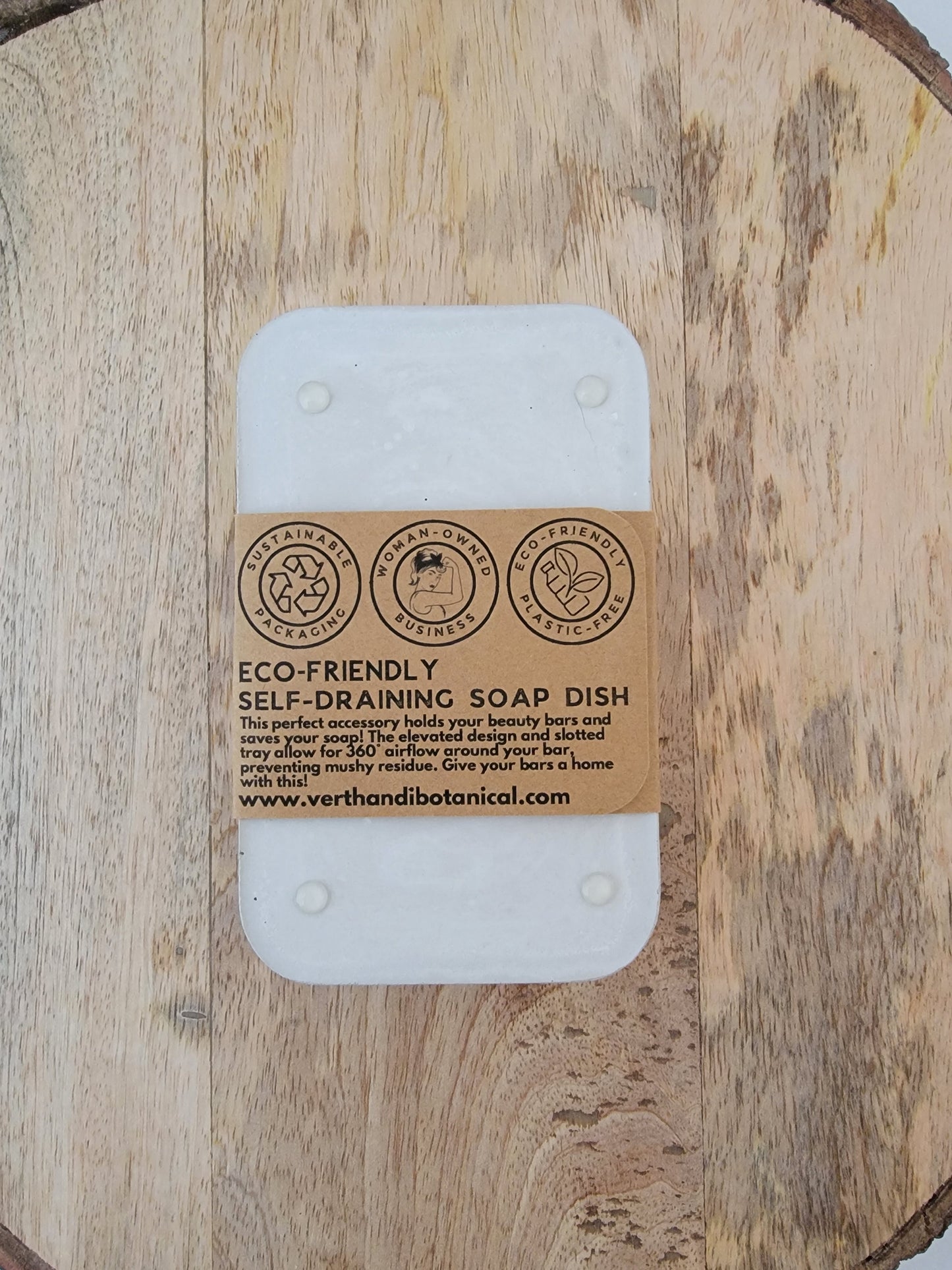 Hygge Soap Dish- Hand Cast Concrete - Nordic White