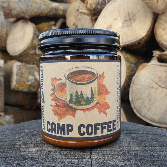 Camp Coffee | Soy Candle with Wooden Wick | Campfire Candles