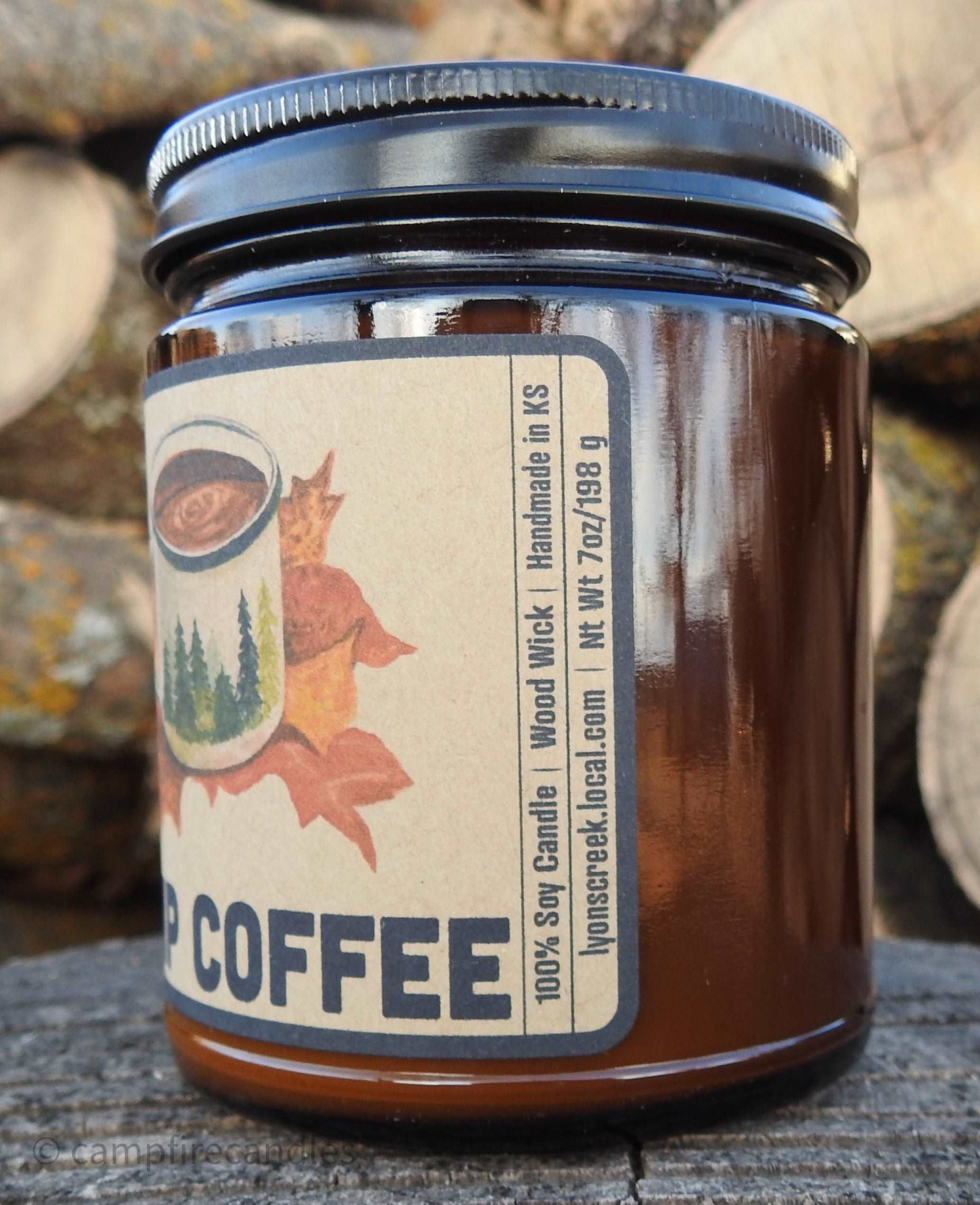 Camp Coffee | Soy Candle with Wooden Wick | Campfire Candles