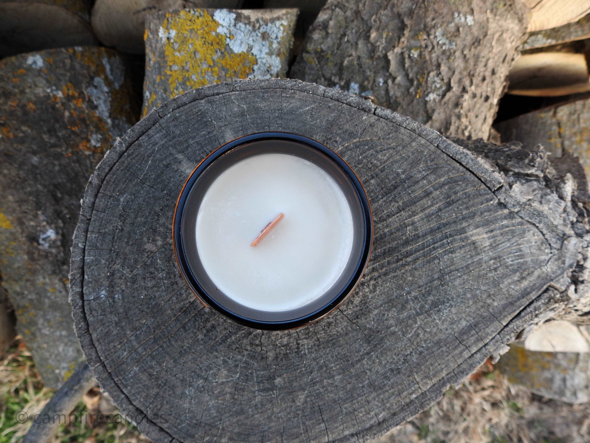 Happy Camper | Soy Candle with Wooden Wick | Campfire Candles