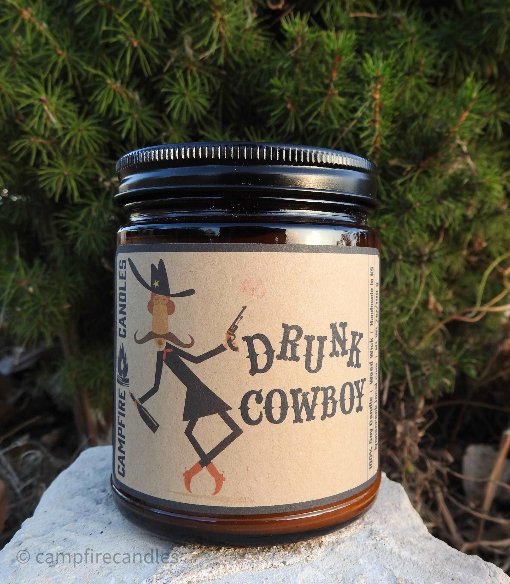 Drunk Cowboy | Soy Candle with Wooden Wick | Campfire Candles