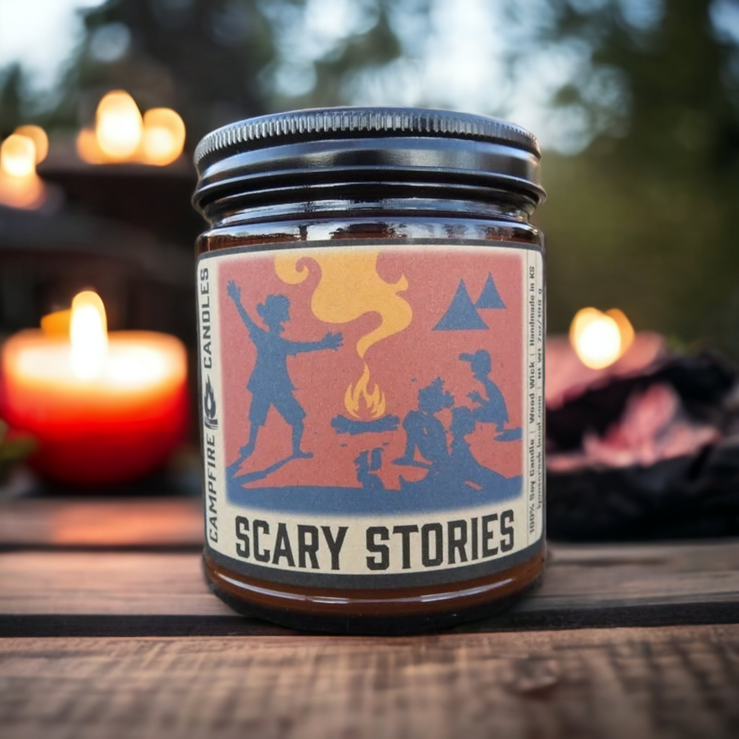 Scary Stories | Soy Candle with Wooden Wick | Campfire Candles