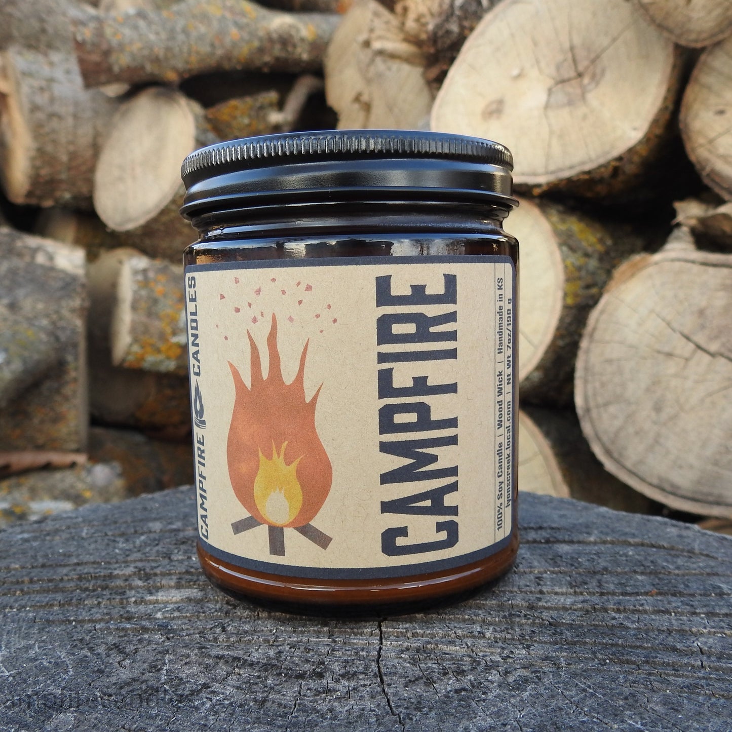 Campfire | Soy Candle with Wooden Wick | Campfire Candles